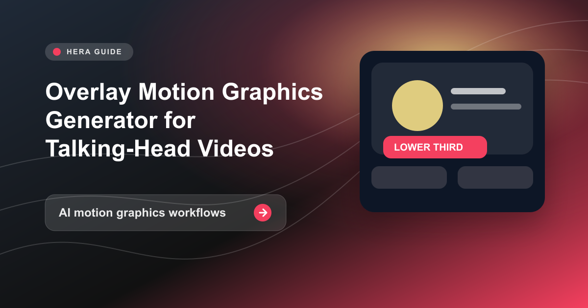 Overlay Motion Graphics Generator for Talking-Head Videos