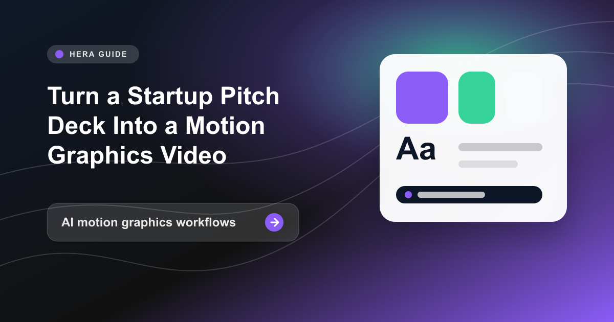 Turn a Startup Pitch Deck Into a Motion Graphics Video