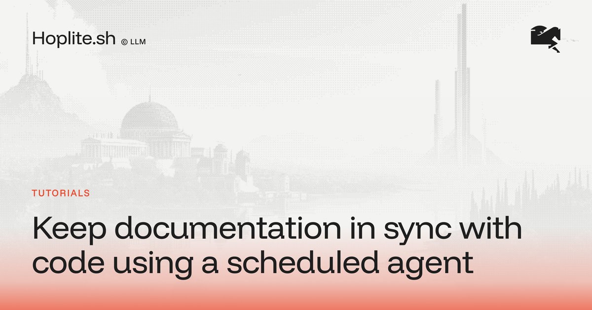 Keep documentation in sync with code using a scheduled agent