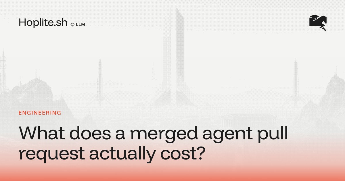 What does a merged agent pull request actually cost?
