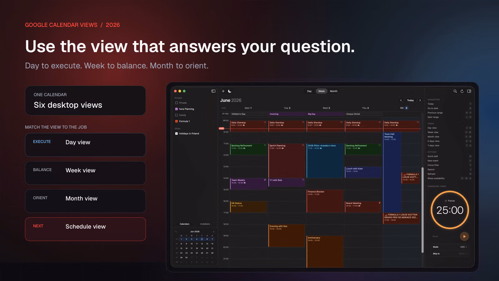 Google Calendar Views: Day, Week, Month, or Schedule?