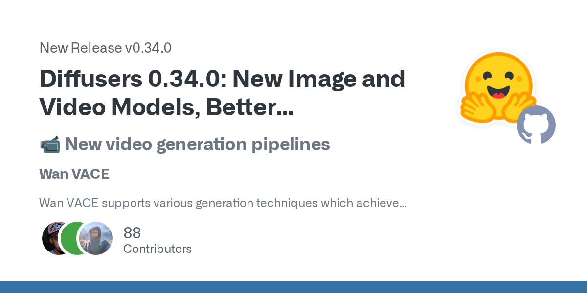 Diffusers 0.34.0: New Image and Video Models, Better torch.compile Support, and more