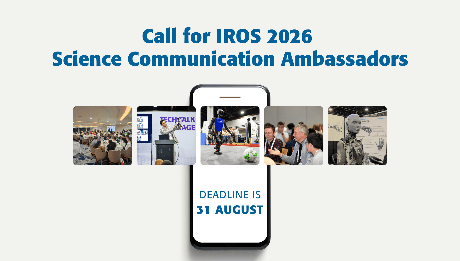 Call for IROS 2026 Science Communication Ambassadors