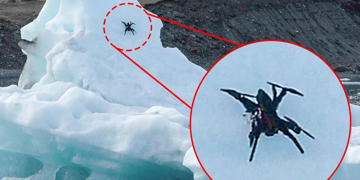 Drones With Claws Perch on Arctic Icebergs