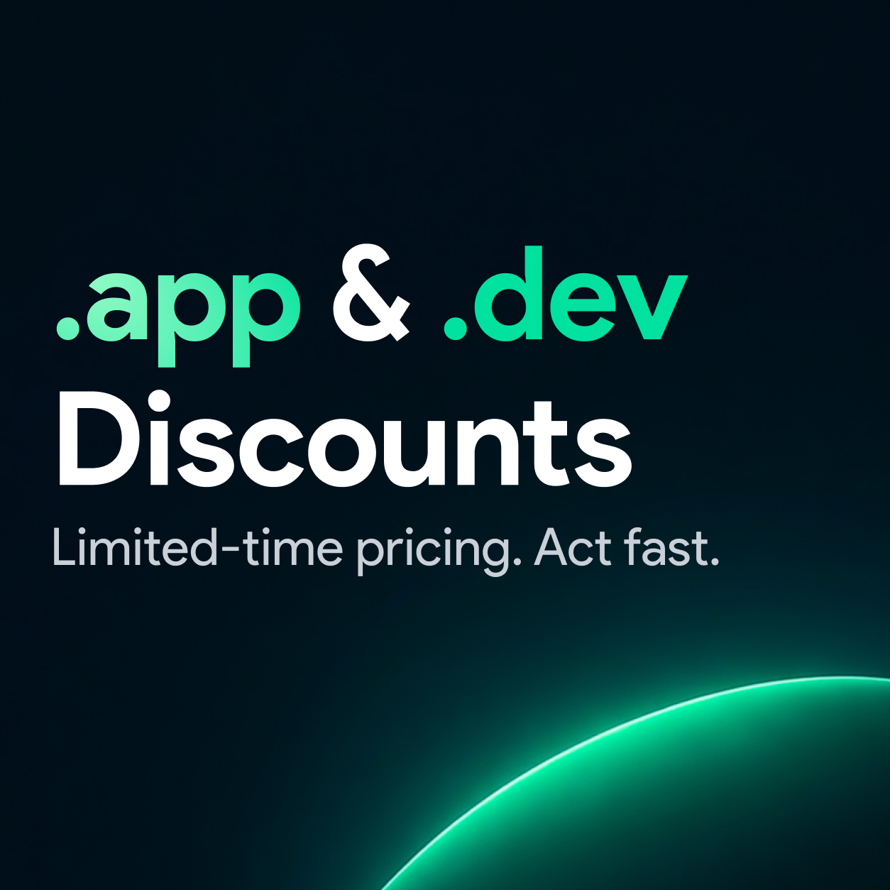 Limited Time: Register .app or .dev for as low as $5.45, plus 16 new TLDs now live