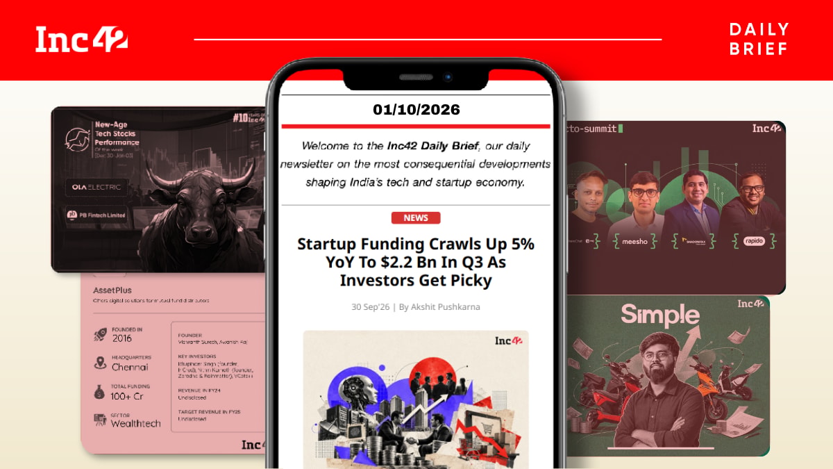 Q3 Funding Crawls Up, Inc42’s CTO Summit 2026 & More
