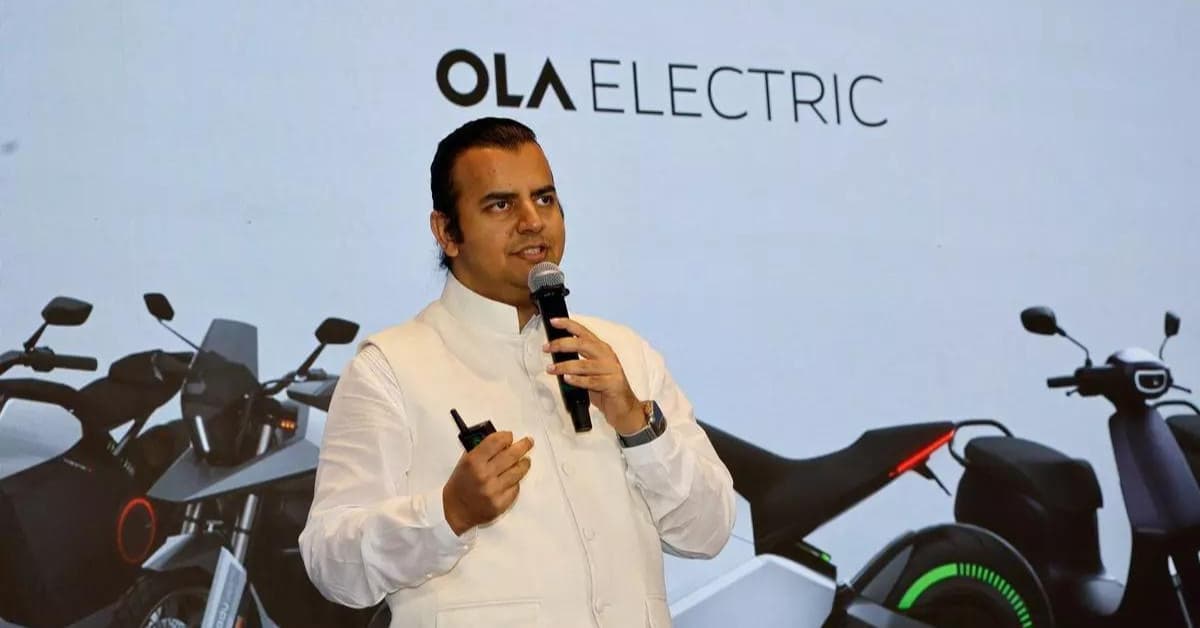 Bhavish Aggarwal Pledges 4.32% Ola Electric Stake To Fund Rights Issue Subscription