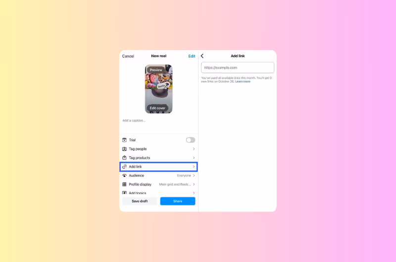 How to Add a Clickable Link to an Instagram Reel