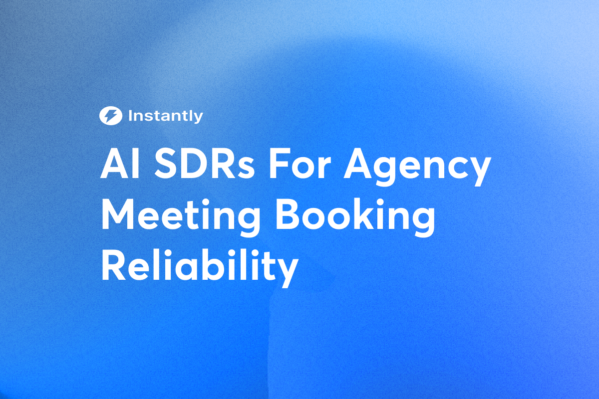 AI SDRs for meeting booking: the agency operator's reliability & rate playbook