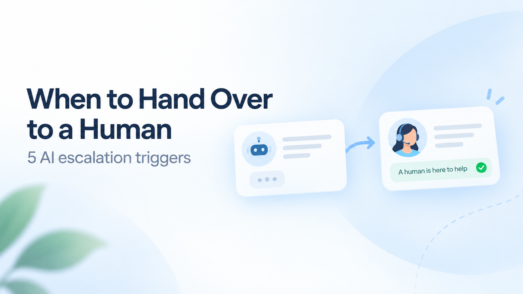 How to Know When to Hand Over from an AI Agent to a Human