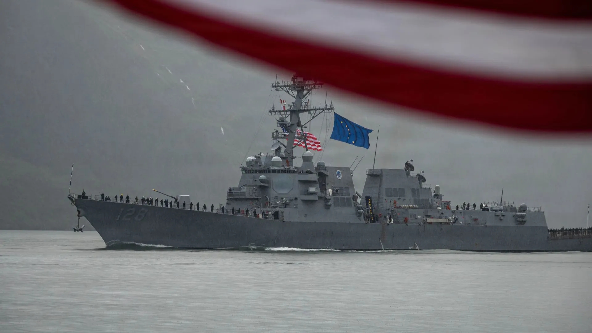New US Navy 9,700-ton destroyer USS Ted Stevens arrives in Alaska for commissioning