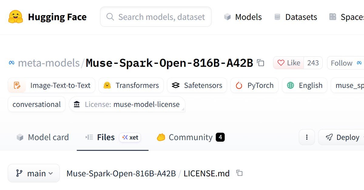 Meta、「米国製で最高性能」のオープンモデル「Muse Spark Open」発表 Apple Siliconに最適化、Mac Studio×2でローカル動作
