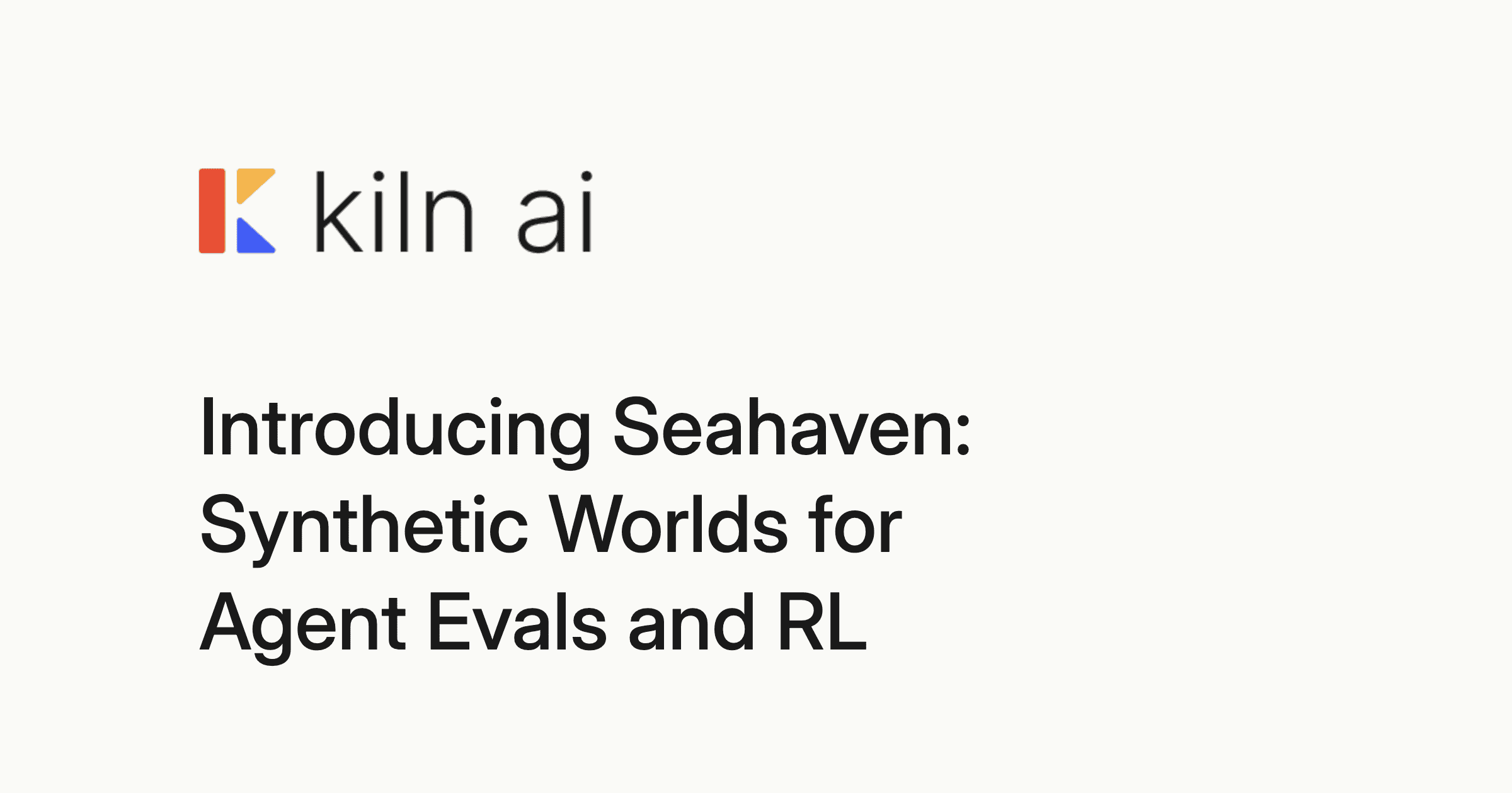 Introducing Seahaven: Synthetic Worlds for Agent Evals and RL