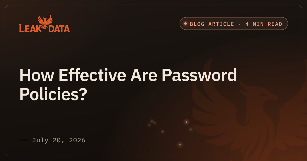How Effective Are Password Policies?