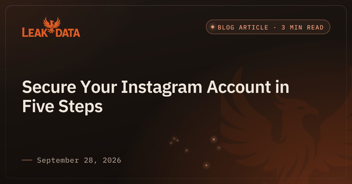 Secure Your Instagram Account in Five Steps