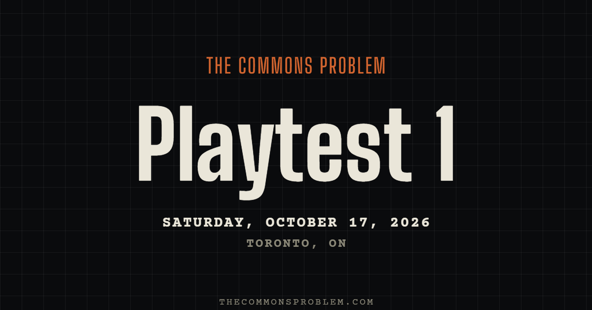 "The Commons Problem" - an AI Governance Megagame