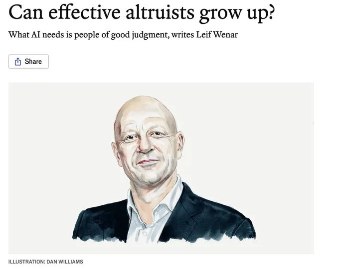 Leif Wenar's 'Takedown' of Effective Altruism