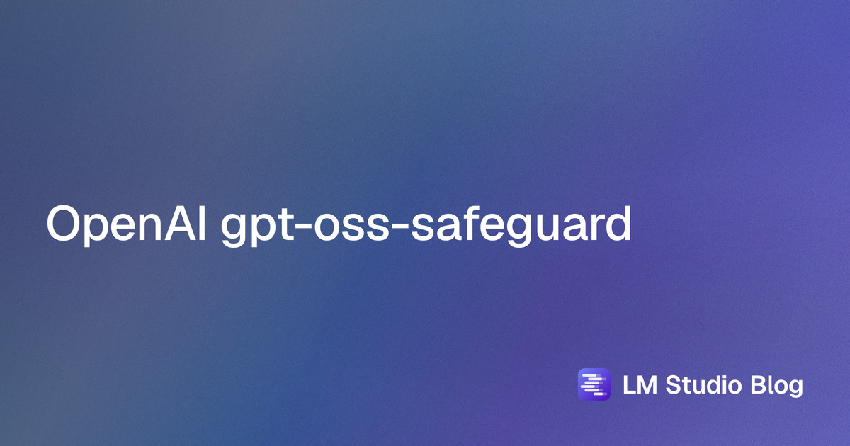 OpenAI gpt-oss-safeguard