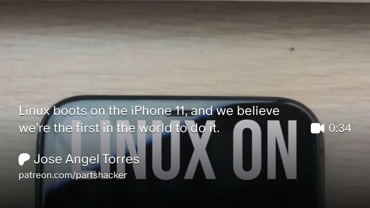 Linux boots on iPhone 11