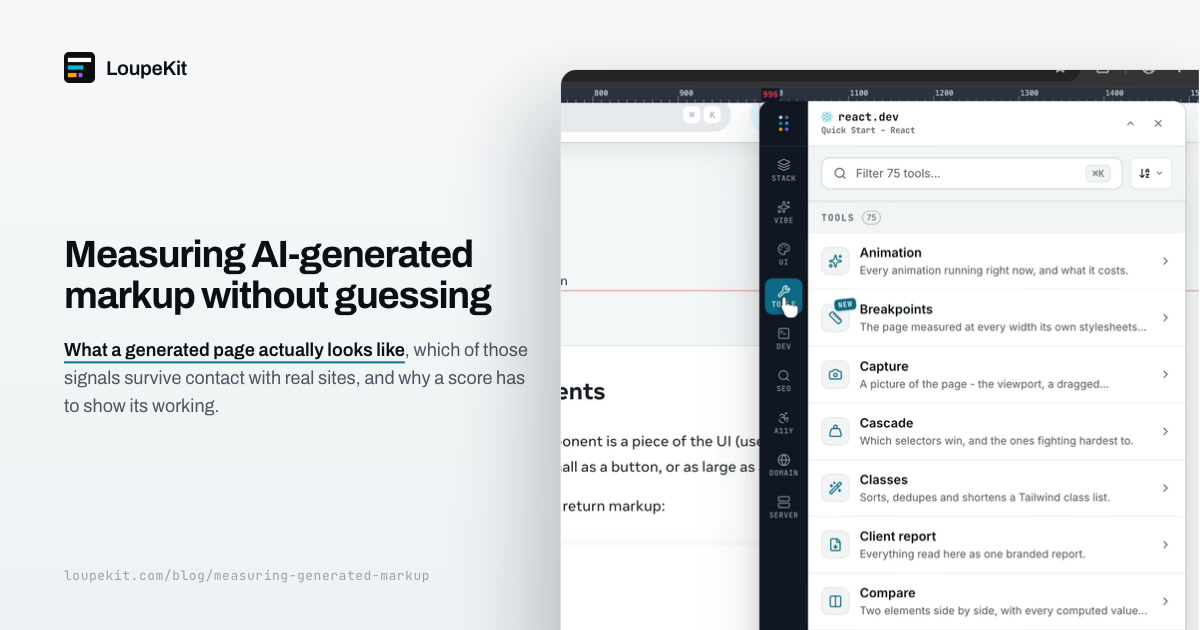 Measuring AI-generated markup without guessing