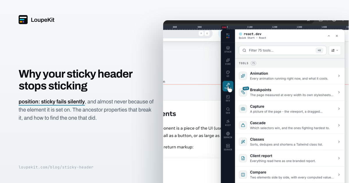 Why your sticky header stops sticking