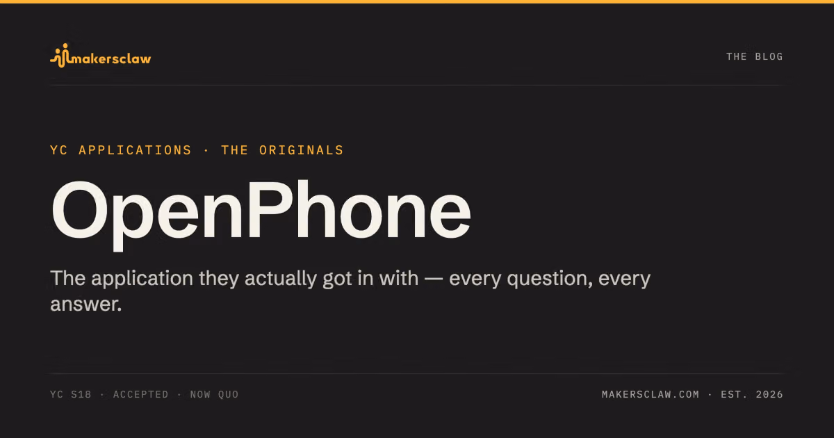 They applied to YC with $320 of monthly revenue and a video call that never connected. Seven years later they dropped the word “phone” from the name.