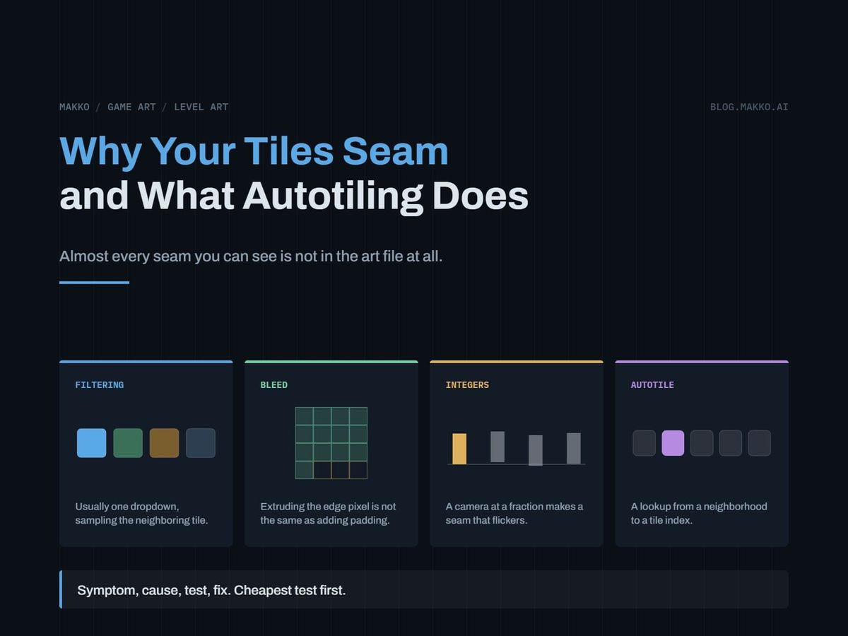 Why Your Tiles Seam, and What Autotiling Actually Does