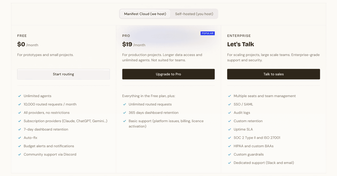 Introducing paid plans for Manifest Cloud