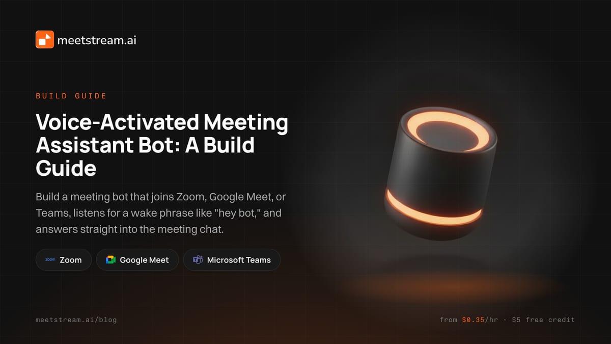 How to Put a Voice AI Agent in Google Meet, Zoom or Teams