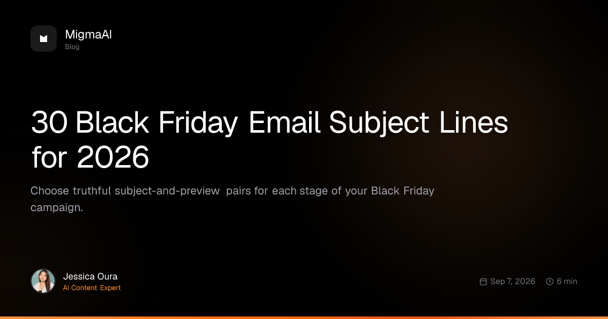 30 Black Friday Email Subject Lines for 2026