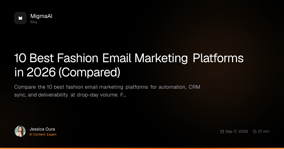 10 Best Fashion Email Marketing Platforms in 2026 (Compared)