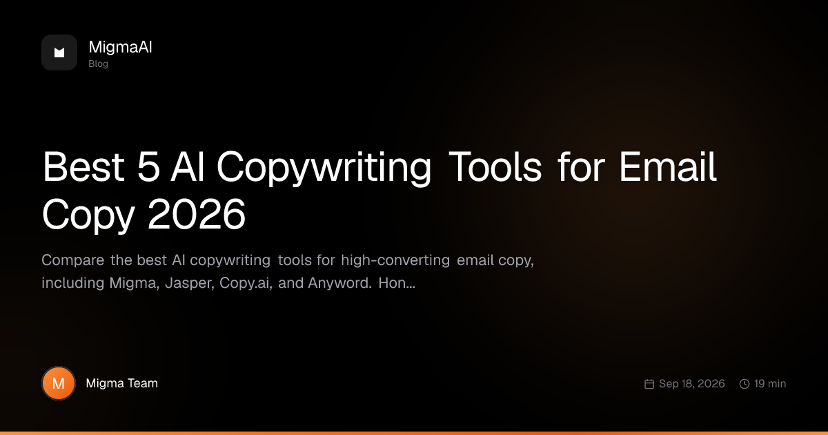 Best 5 AI Copywriting Tools for Email Copy 2026