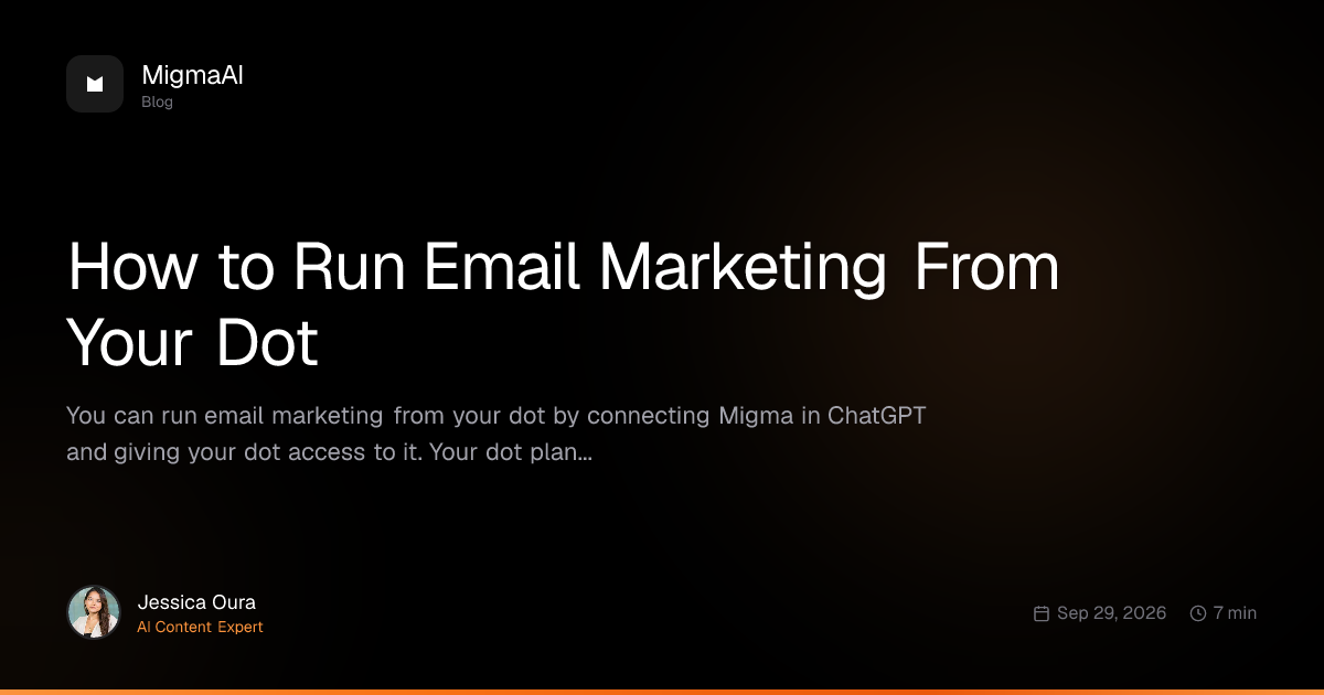 How to Run Email Marketing From Your Dot
