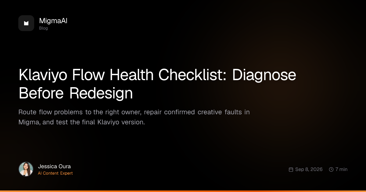 Klaviyo Flow Health Checklist: Diagnose Before Redesign
