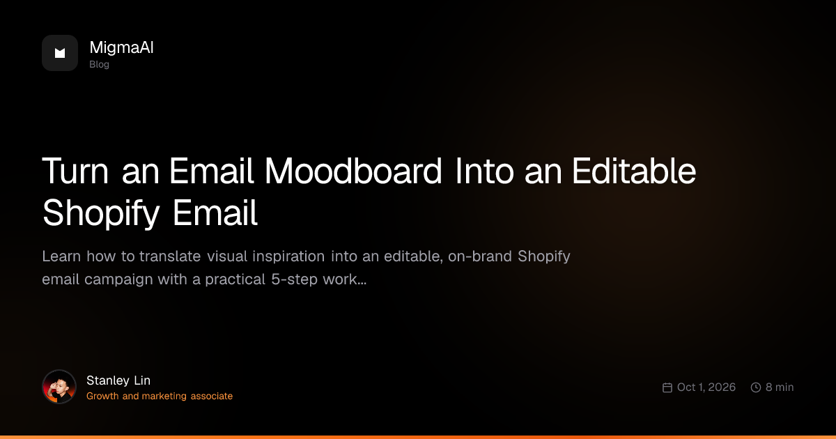 Turn an Email Moodboard Into an Editable Shopify Email