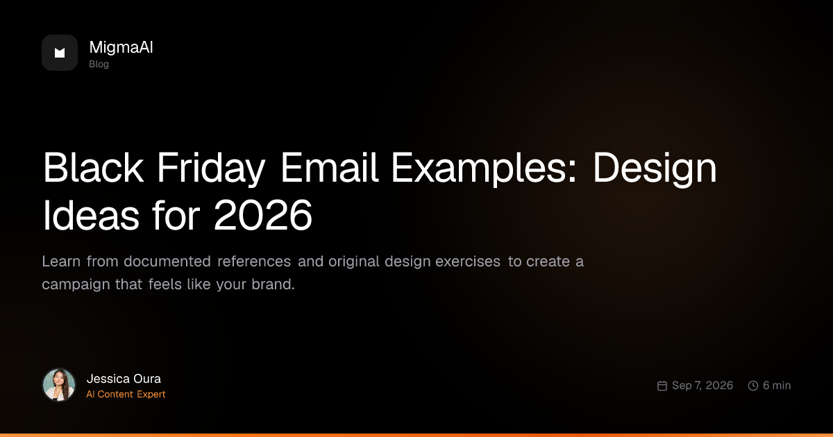 Black Friday Email Examples: Design Ideas for 2026