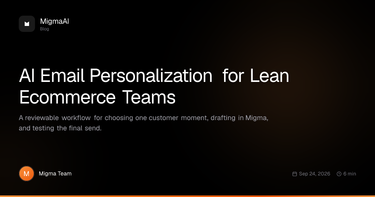 AI Email Personalization for Lean Ecommerce Teams