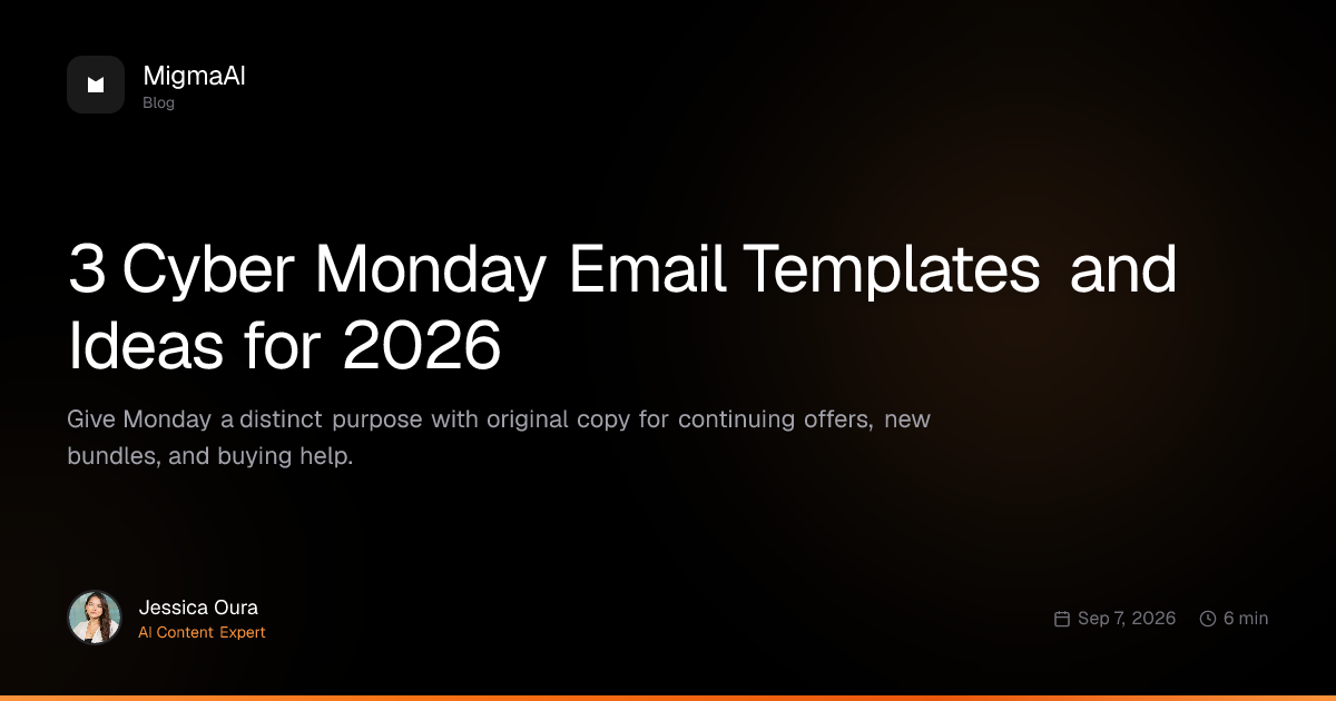 3 Cyber Monday Email Templates and Ideas for 2026