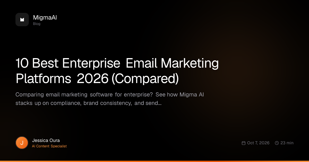 10 Best Enterprise Email Marketing Platforms 2026 (Compared)
