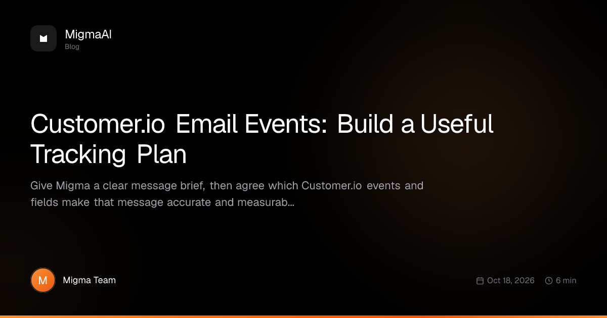 Customer.io Email Events: Build a Useful Tracking Plan