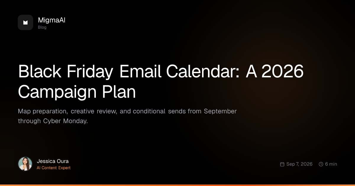 Black Friday Email Calendar: A 2026 Campaign Plan