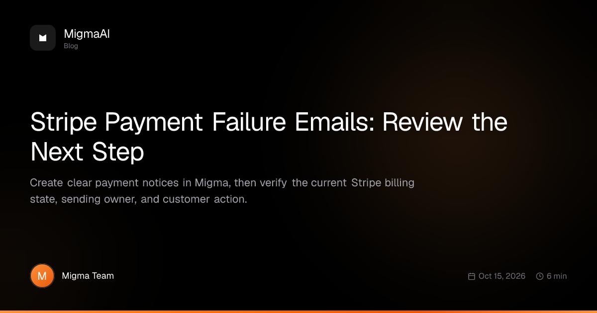 Stripe Payment Failure Emails: Review the Next Step
