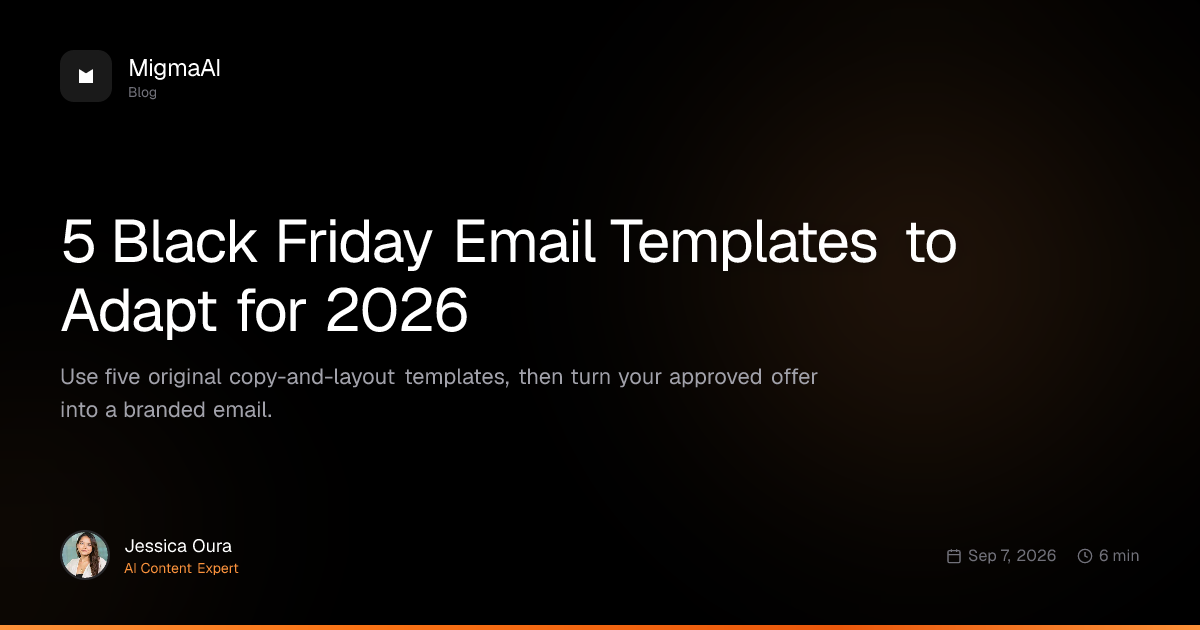 5 Black Friday Email Templates to Adapt for 2026