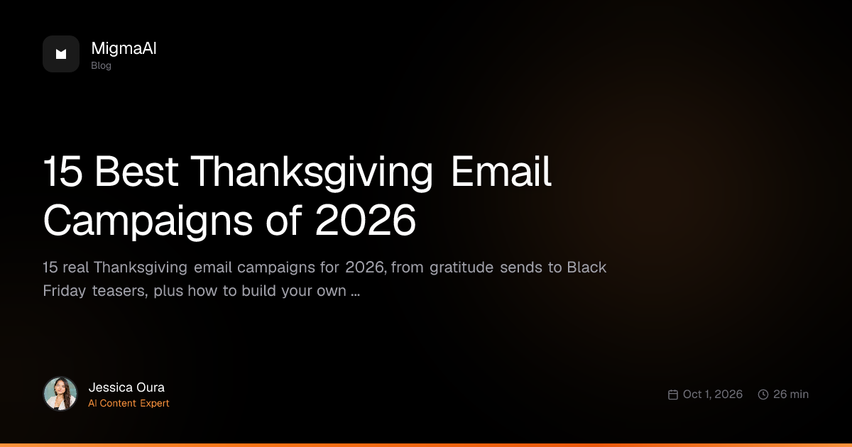 15 Best Thanksgiving Email Campaigns of 2026