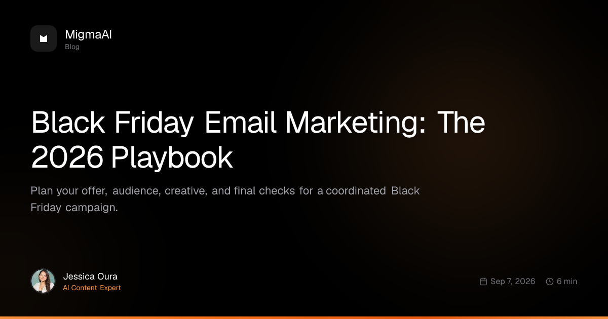 Black Friday Email Marketing: The 2026 Playbook