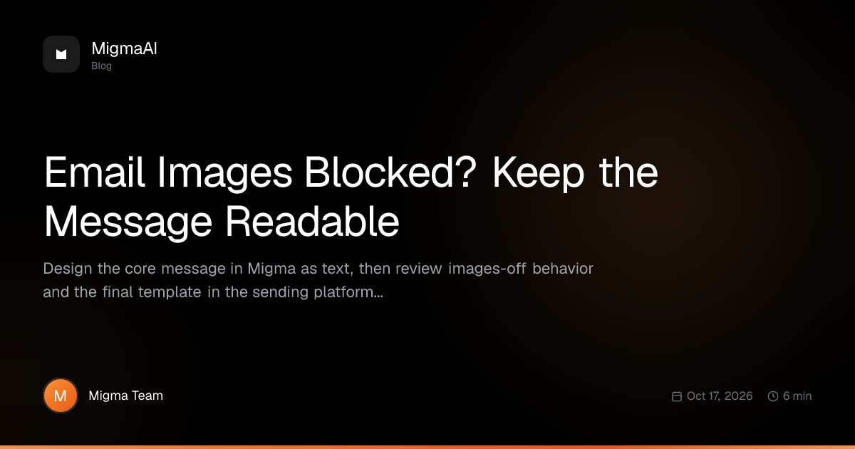 Email Images Blocked? Keep the Message Readable