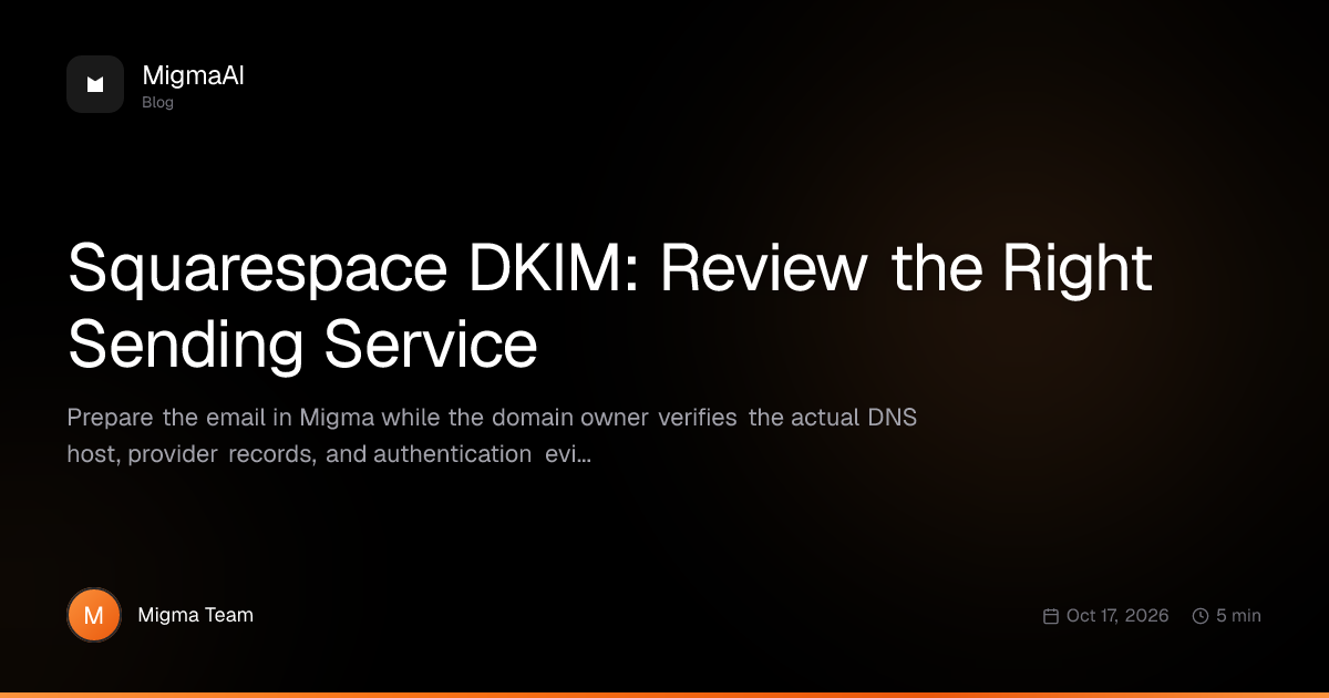 Squarespace DKIM: Review the Right Sending Service