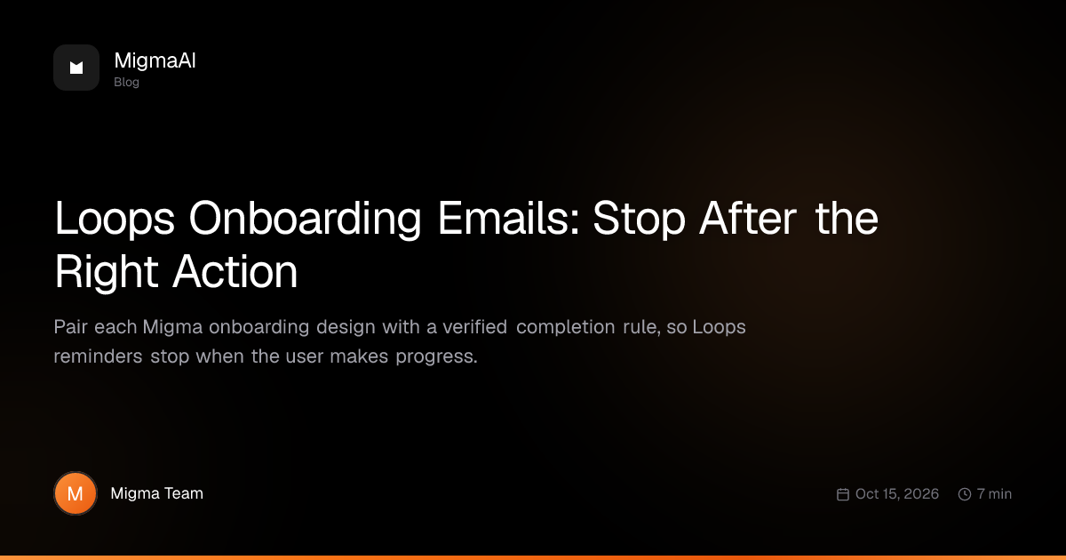 Loops Onboarding Emails: Stop After the Right Action