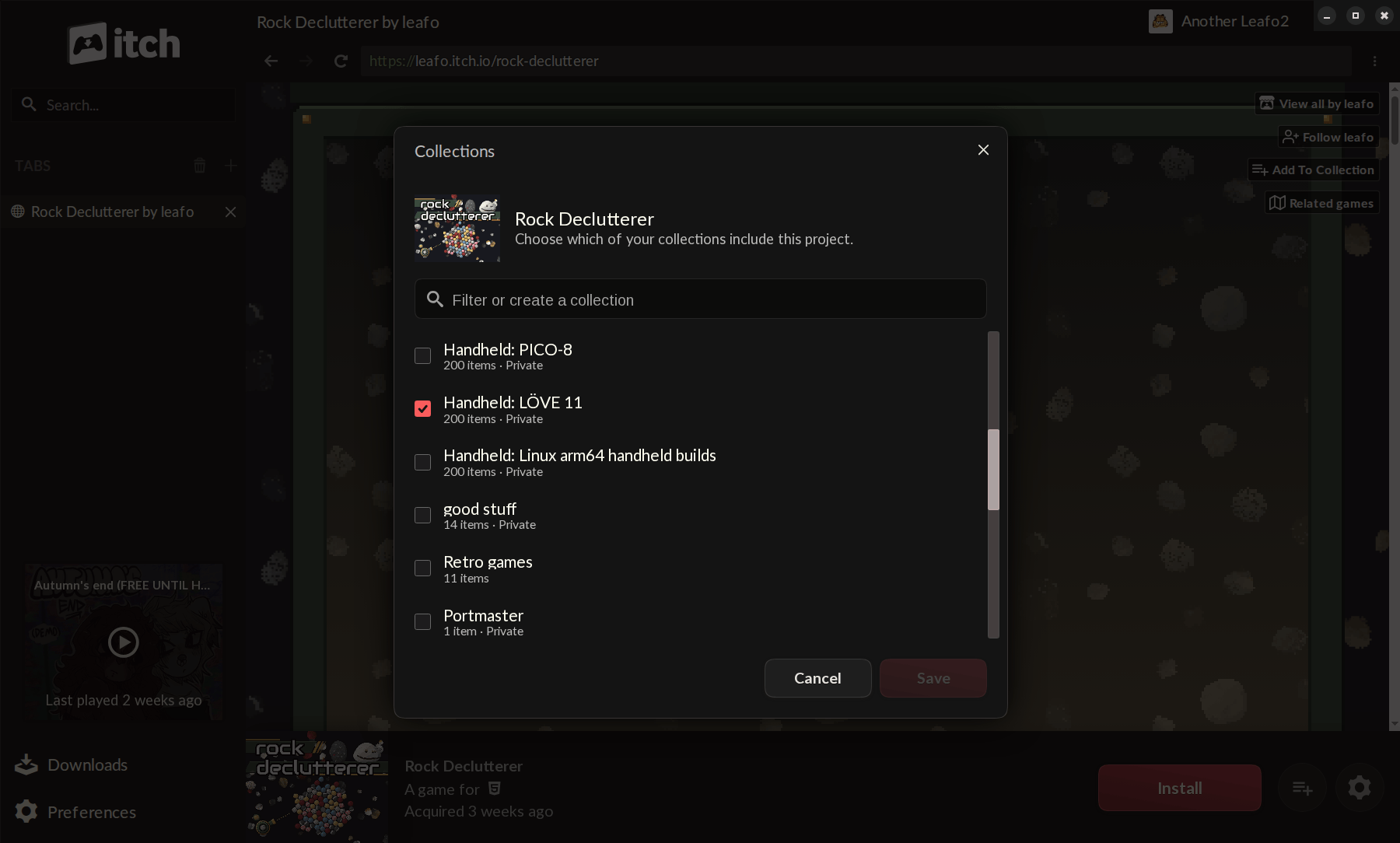itch app Collections and Steam Shortcuts Proton Support