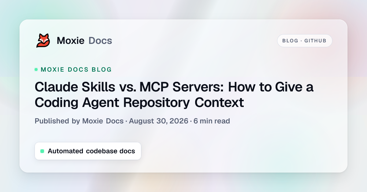 Claude Skills vs. MCP Servers: How to Give a Coding Agent Repository Context